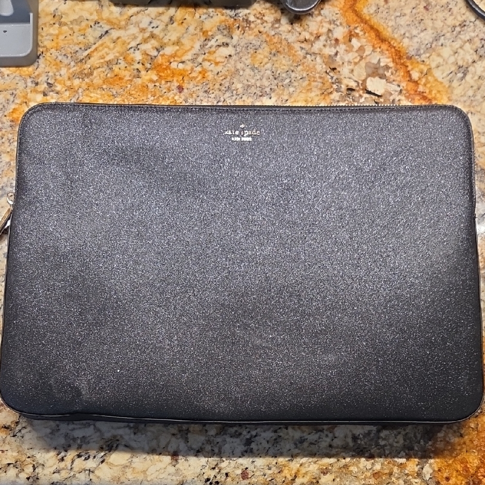 Kate Spade Black Glitter 15" Laptop Case